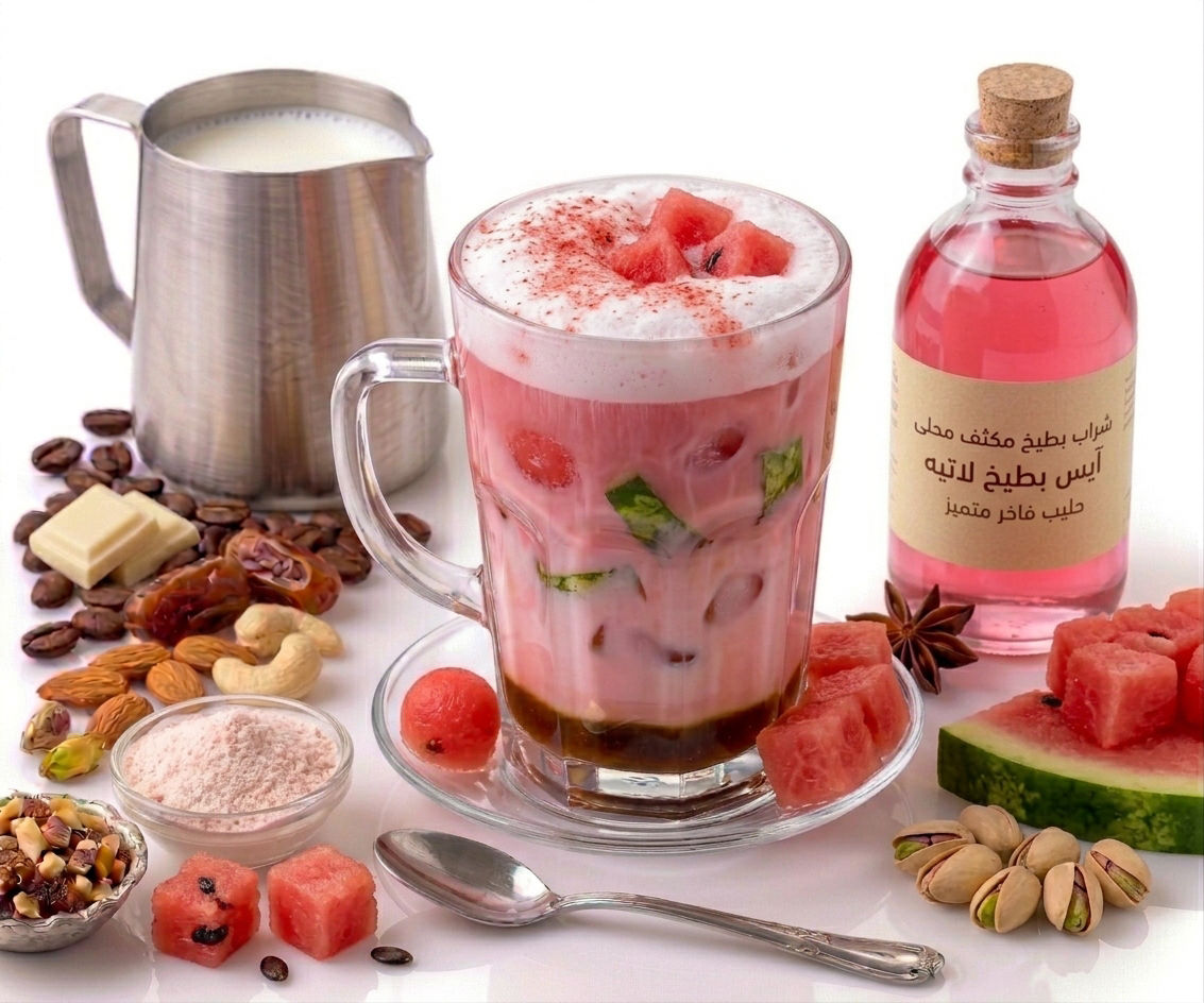 آيس لاتيه بطيخ