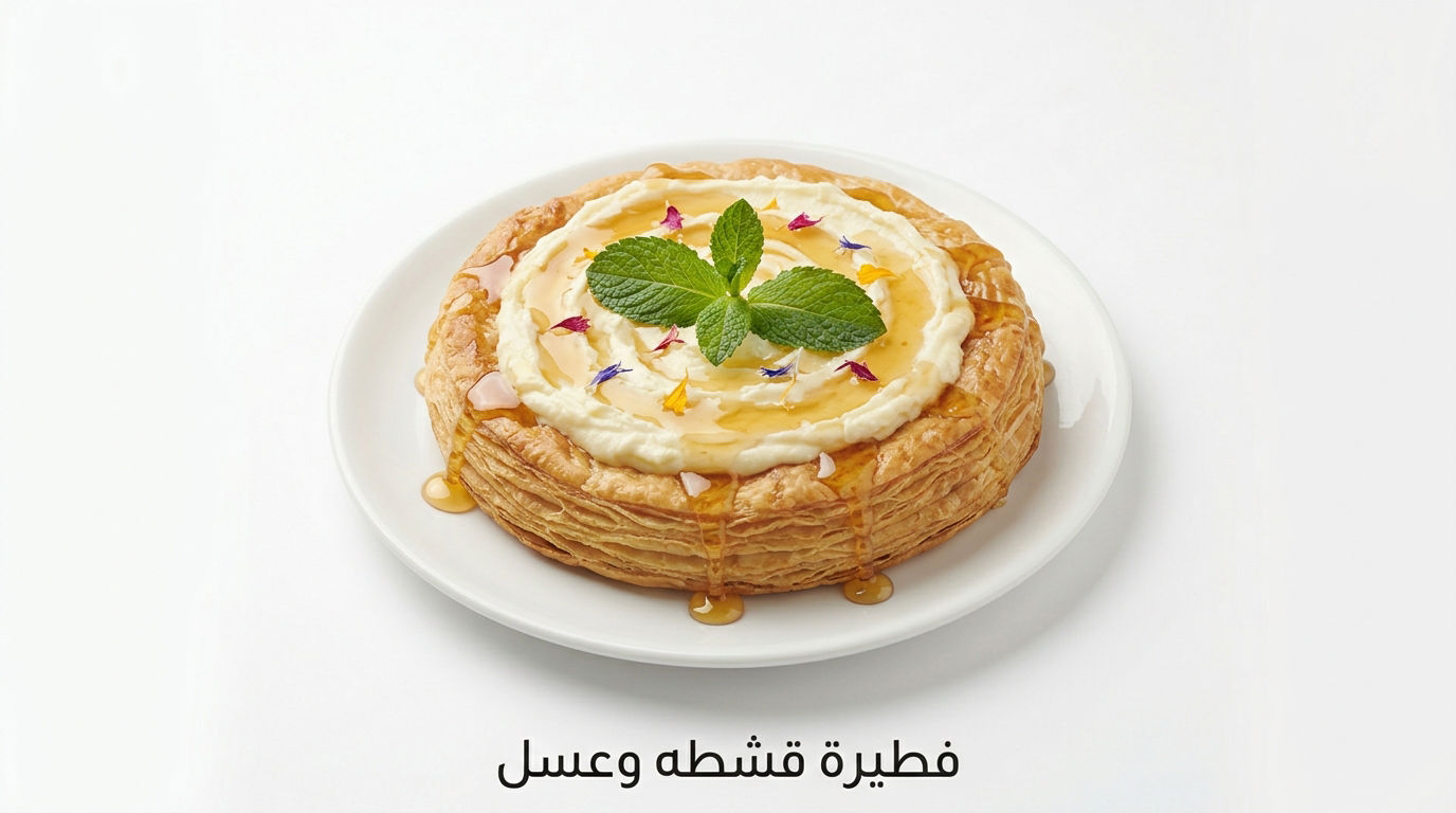 فطيرة قشطه وعسل